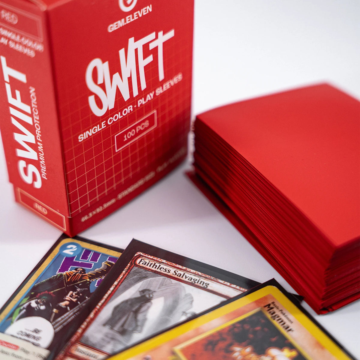 Gem.Eleven - Play Sleeves - Single Color - Red/Rot - Standart Size - 100 Stk.