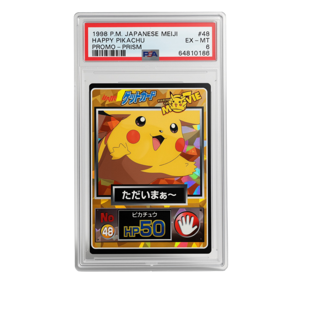 Pokemon Happy Pikachu 48 Meiji Promo Prism PSA 6 EX-MT - Japanisch (JP)