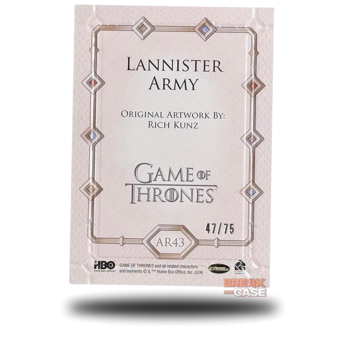 GoT: Legends of the Realm - Lannister Army by Rich Kunz - Numbered /75 - #AR43