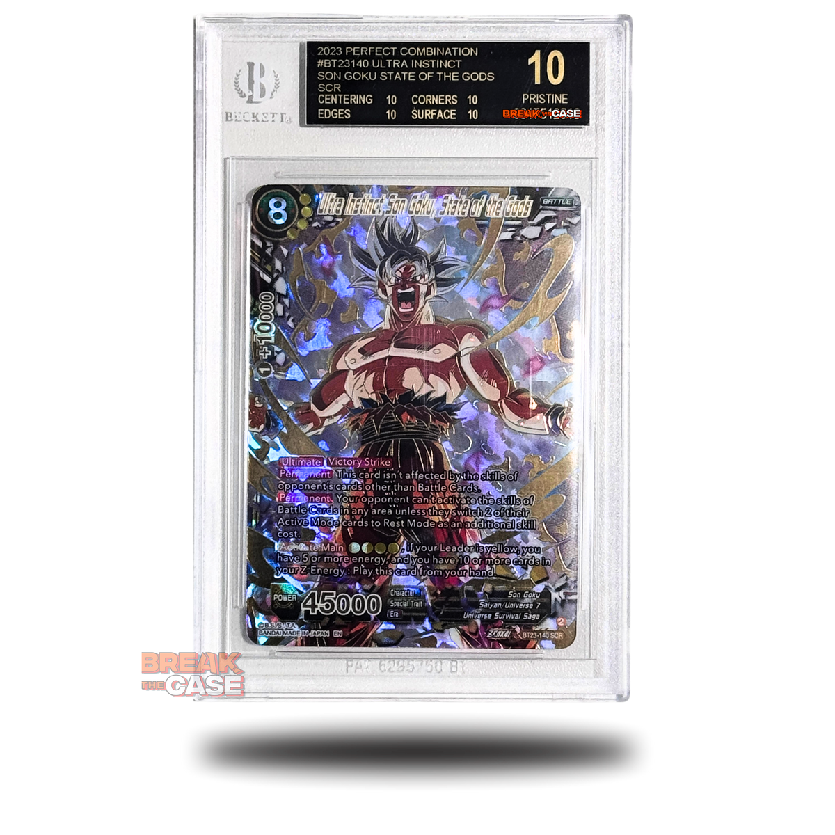 Ultra Instinct Son Goku, State of the Gods - (SCR) - BGS 10 BLACK LABEL - Dragon Ball Super Card Game - Englisch