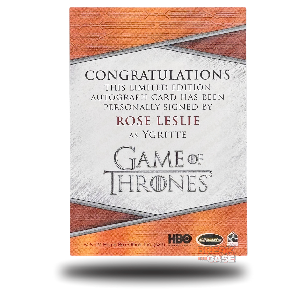 GoT: Legends of the Realm - Rose Leslie / Ygritte - Auto/Signatur