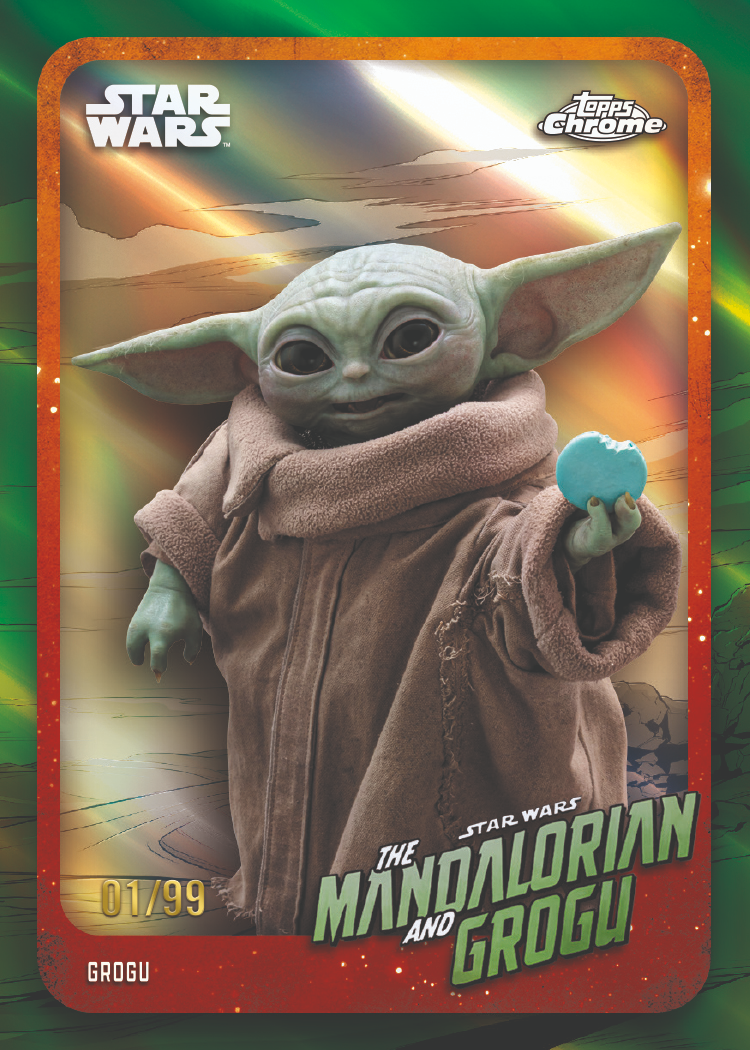 Topps Chrome Star Wars 2026 Value Box – Beispielkarte Grogu