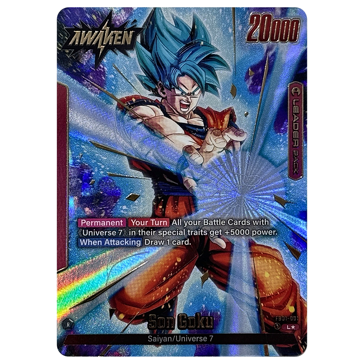 Son Goku FB01-001 L★ Awakened Pulse Fusion World Einzelkarte