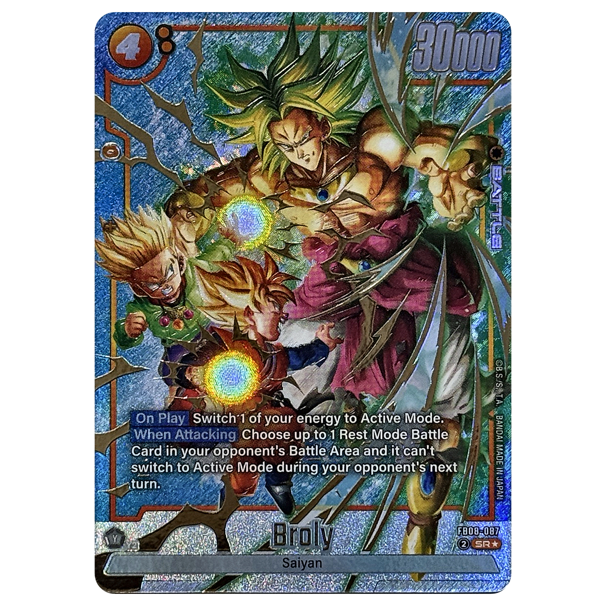 Broly FB08-087 SR★ Saiyan's Pride Fusion World Einzelkarte