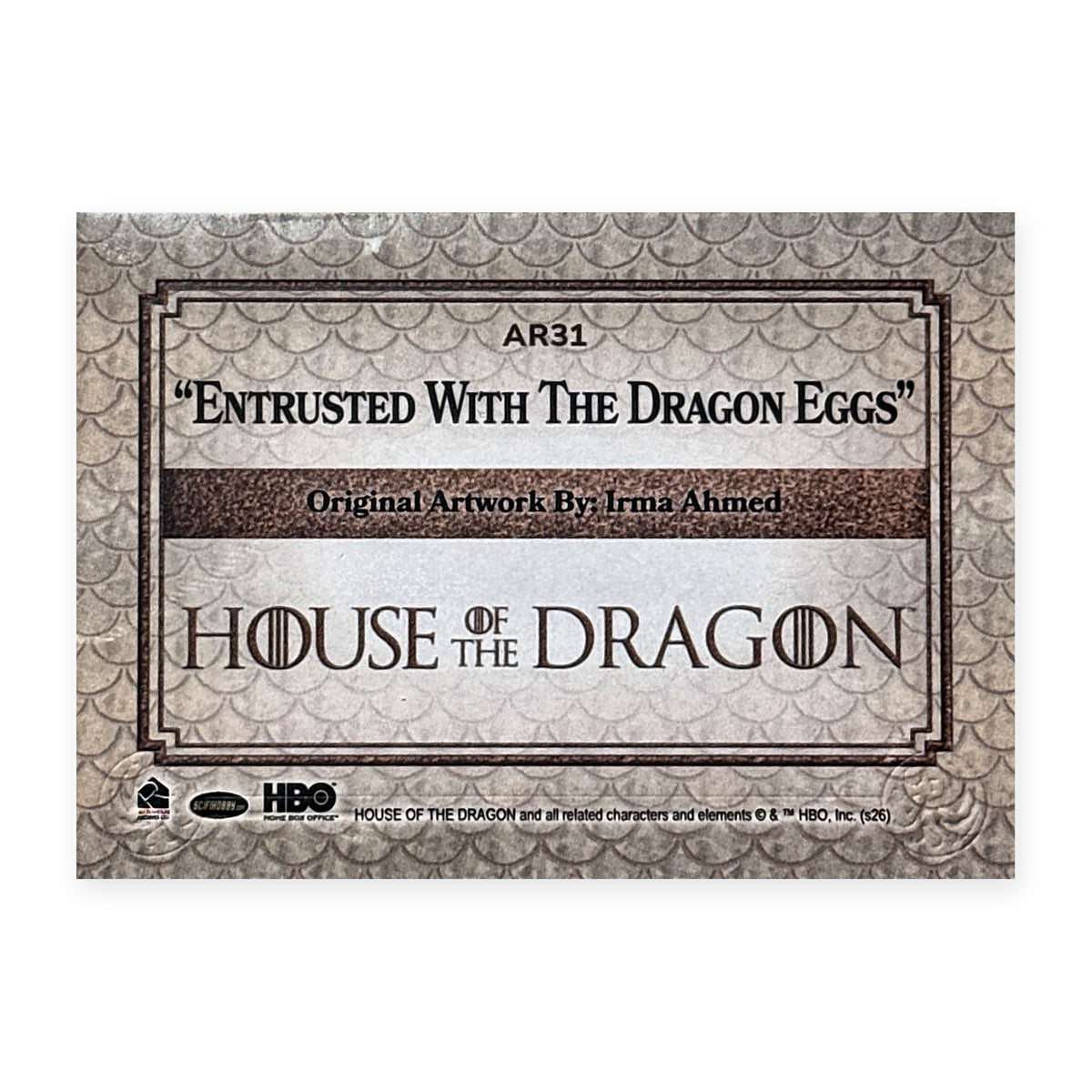 Entrusted With The Dragon Eggs AR31 HotD Series 2 Rückseite