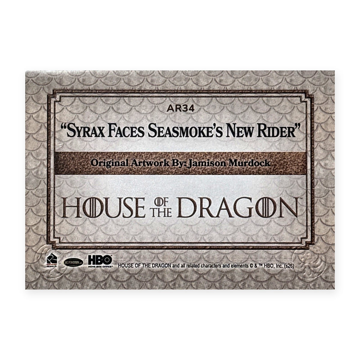 Syrax Faces Seasmoke's New Rider AR34 HotD Series 2 Rückseite