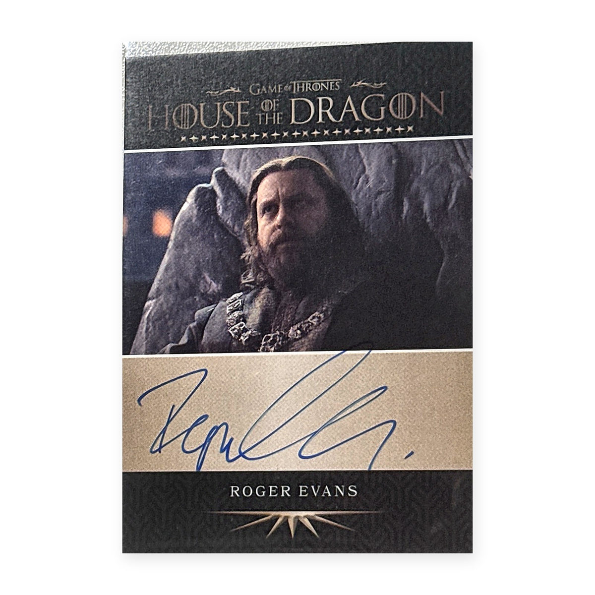 Roger Evans Lord Borros Baratheon Autograph HotD Series 2 Vorderseite