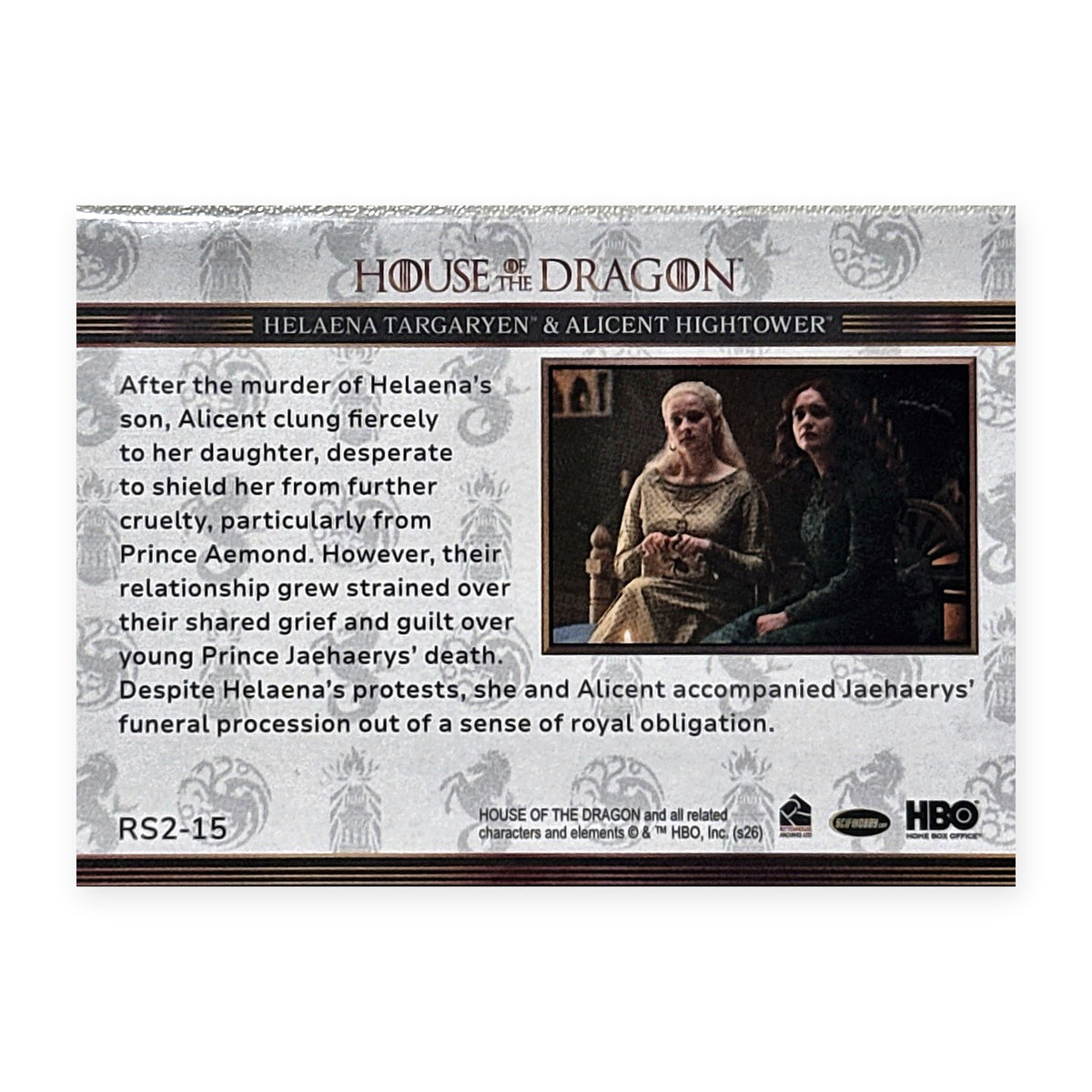 Helaena & Alicent RS2-15 HotD Series 2 Rückseite