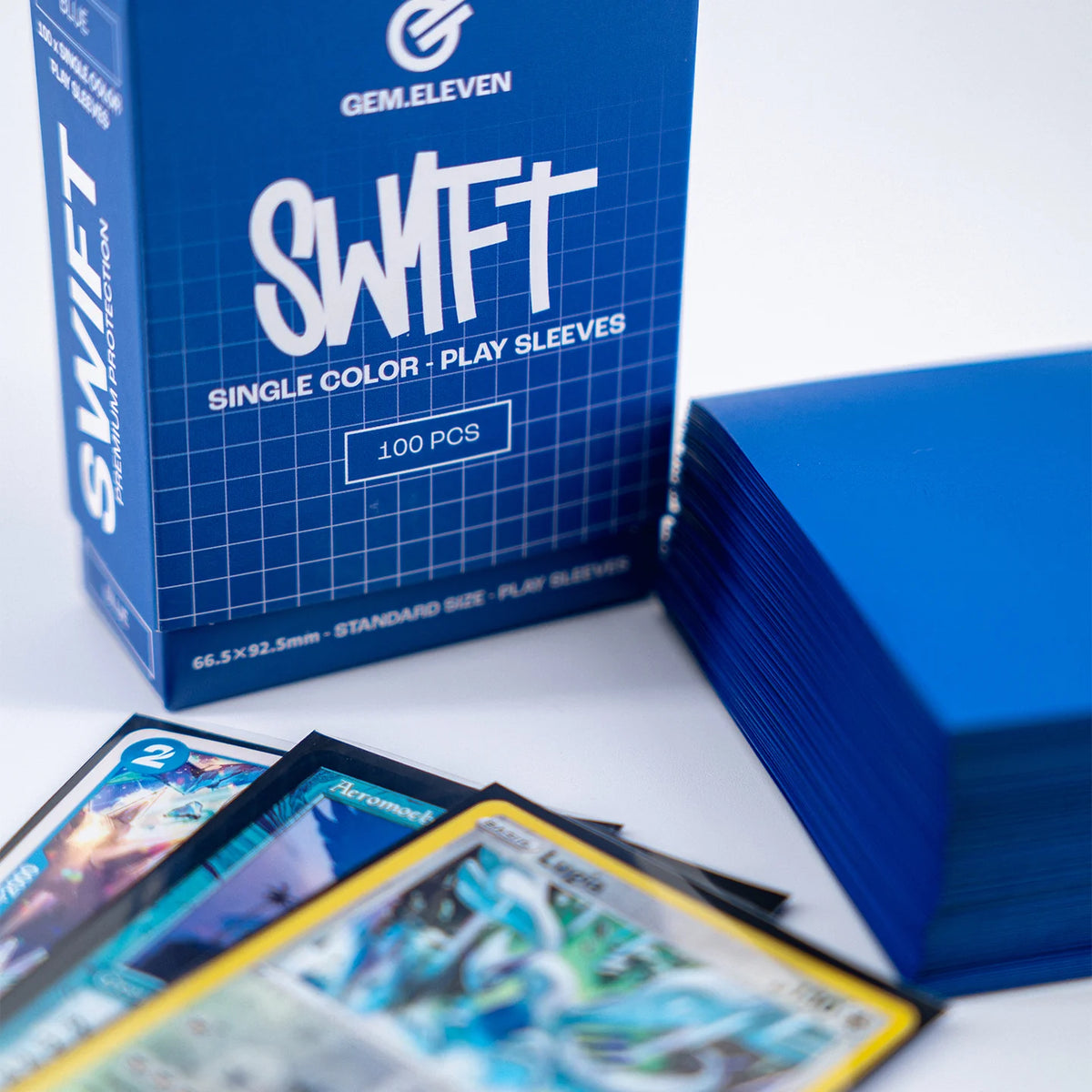 Gem.Eleven - Play Sleeves - Single Color - Blue/Blau - Standart Size - 100 Stk.