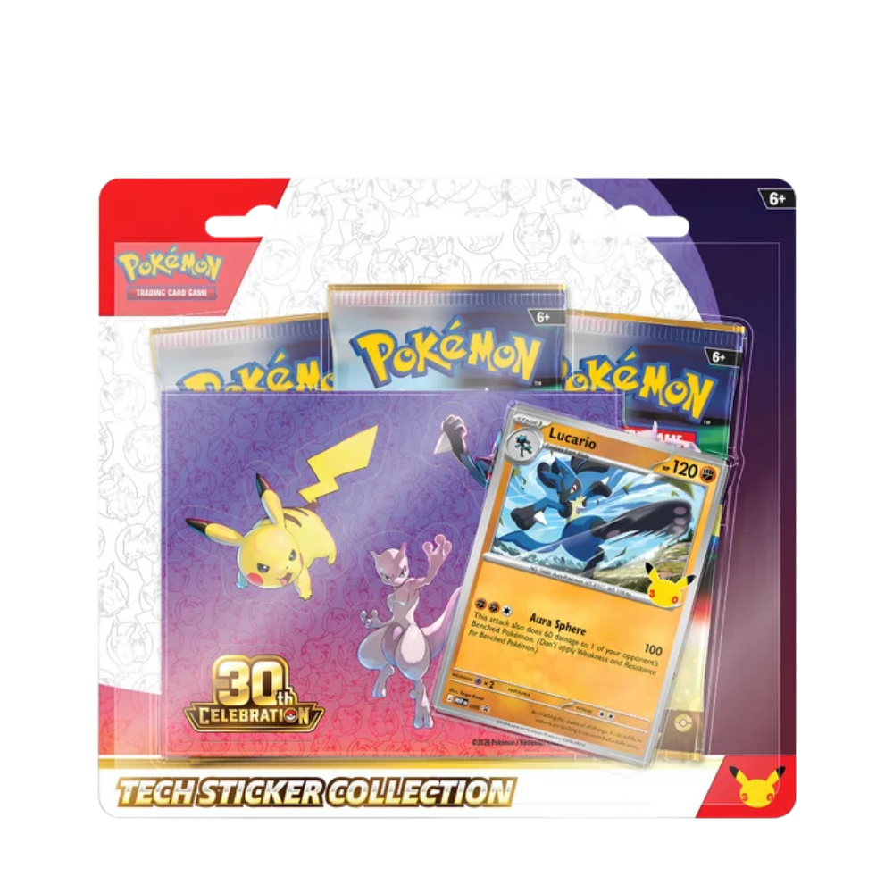 Pokemon - 30th Celebrations - Tech Sticker Collection (zufälliges Motiv) – Englisch (EN)