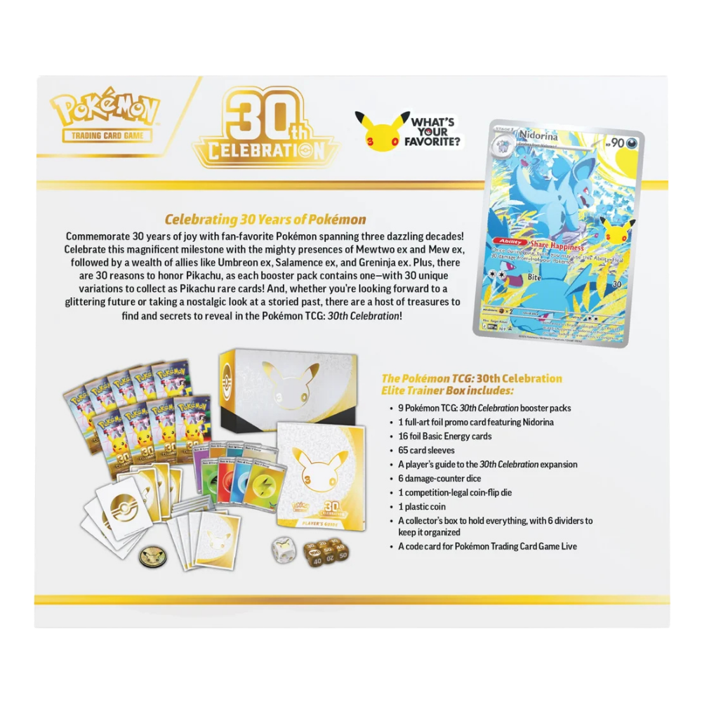 Pokemon - 30th Celebrations - Elite Trainer Box  – Englisch (EN)