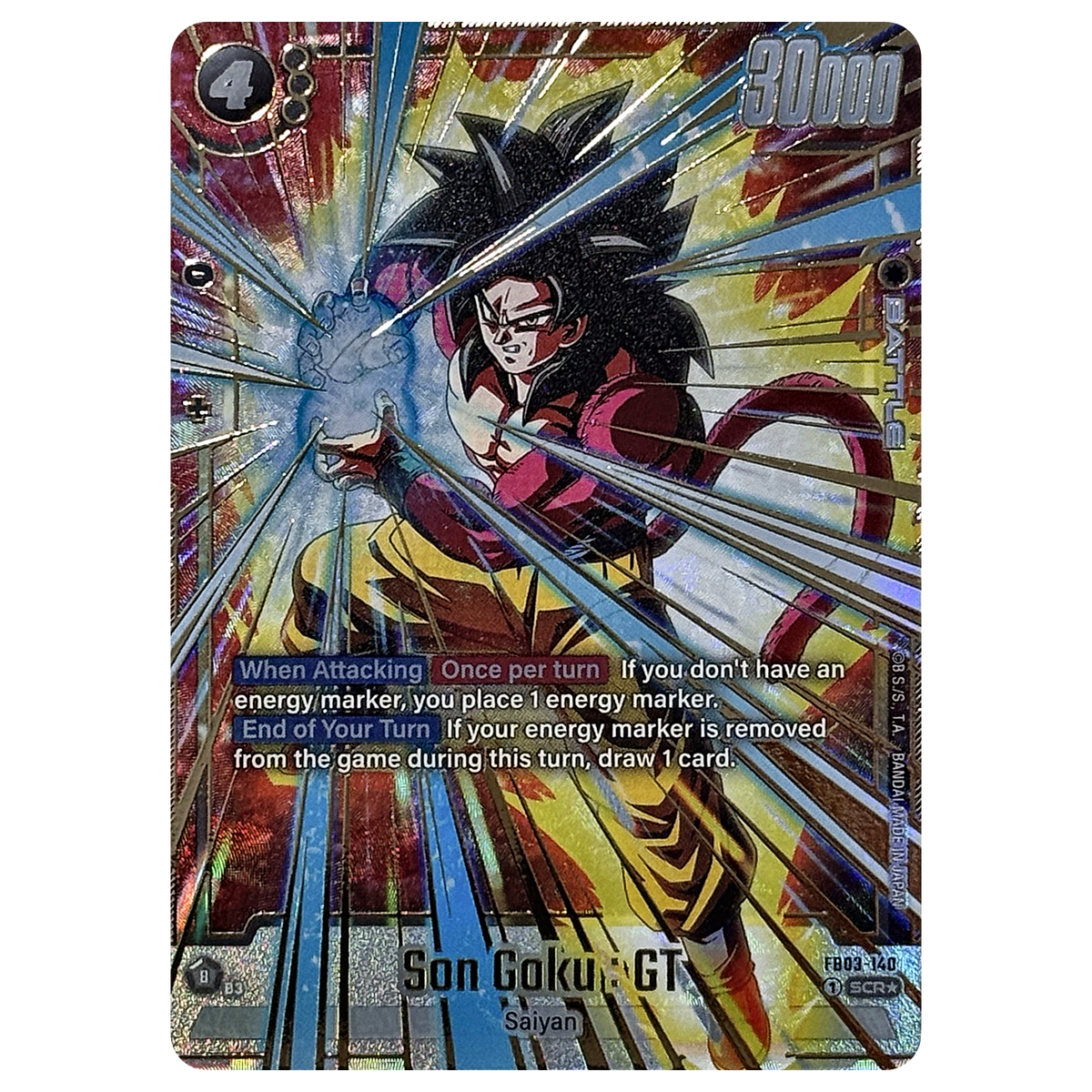 Son Goku : GT FB03-140 SCR★ Raging Roar Fusion World Einzelkarte