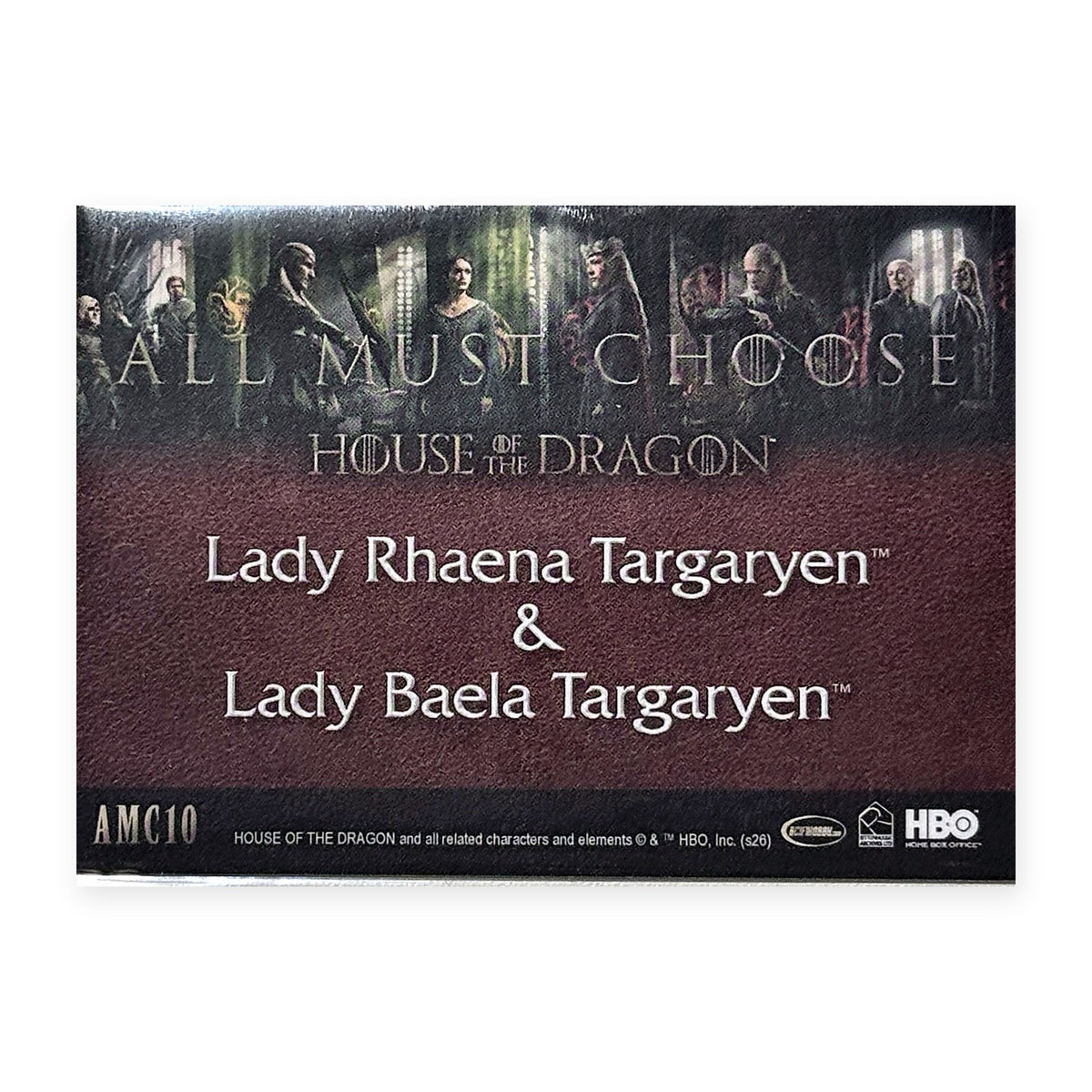 Lady Rhaena & Lady Baela Targaryen AMC10 HotD Series 2 Rückseite
