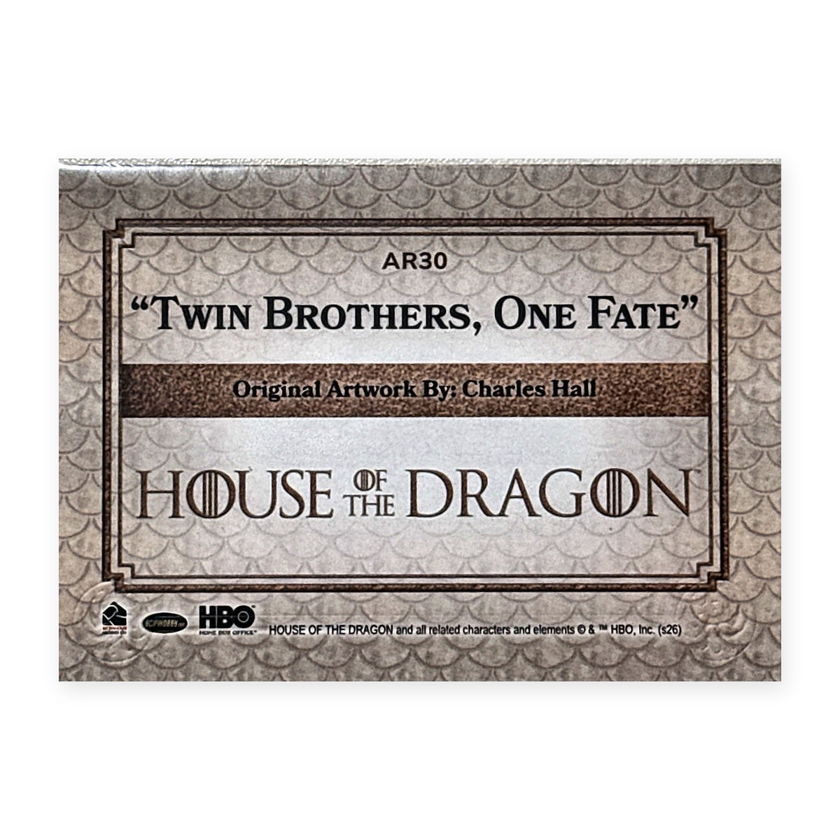 Twin Brothers, One Fate AR30 HotD Series 2 Rückseite