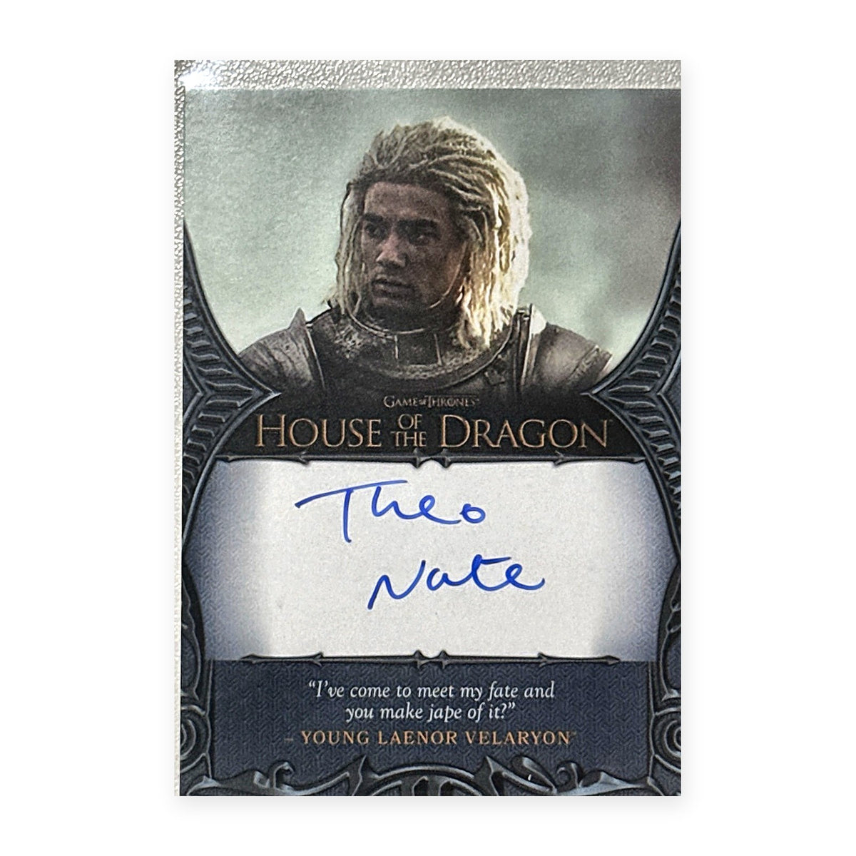 Theo Nate Young Laenor Velaryon Autograph HotD Series 2 Vorderseite