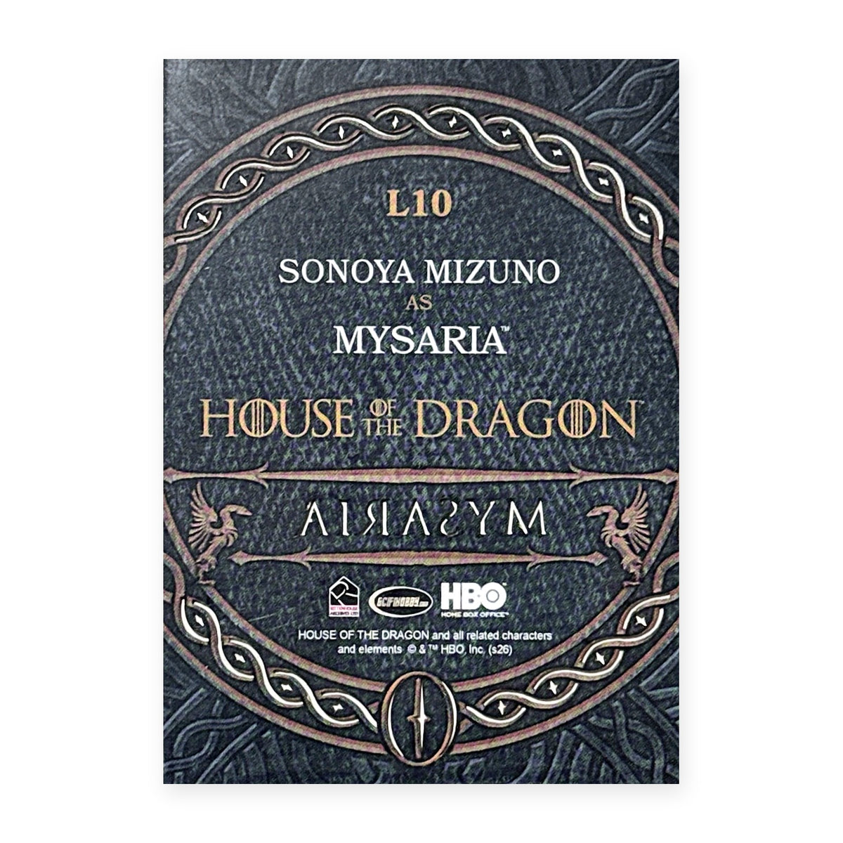 Sonoya Mizuno Mysaria L10 HotD Series 2 Rückseite