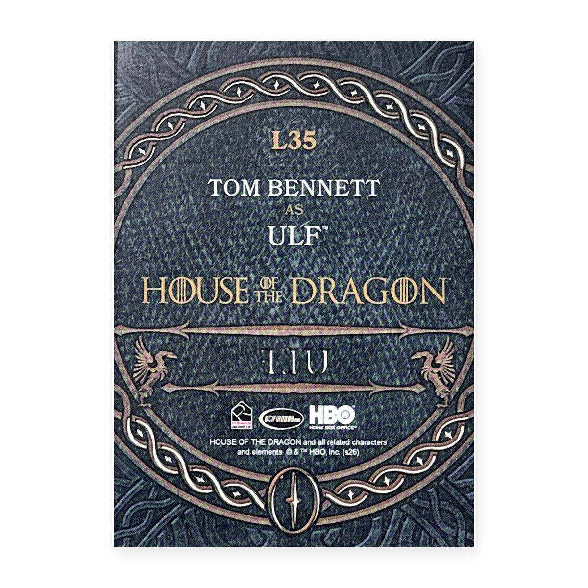 Tom Bennett Ulf L35 HotD Series 2 Rückseite
