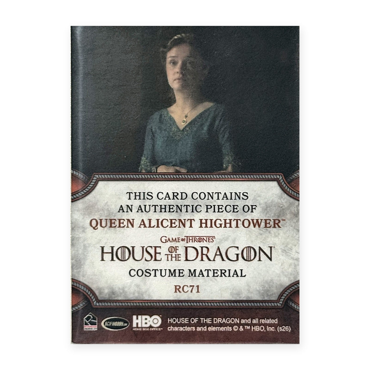 Queen Alicent Hightower RC71 HotD Series 2 Rückseite