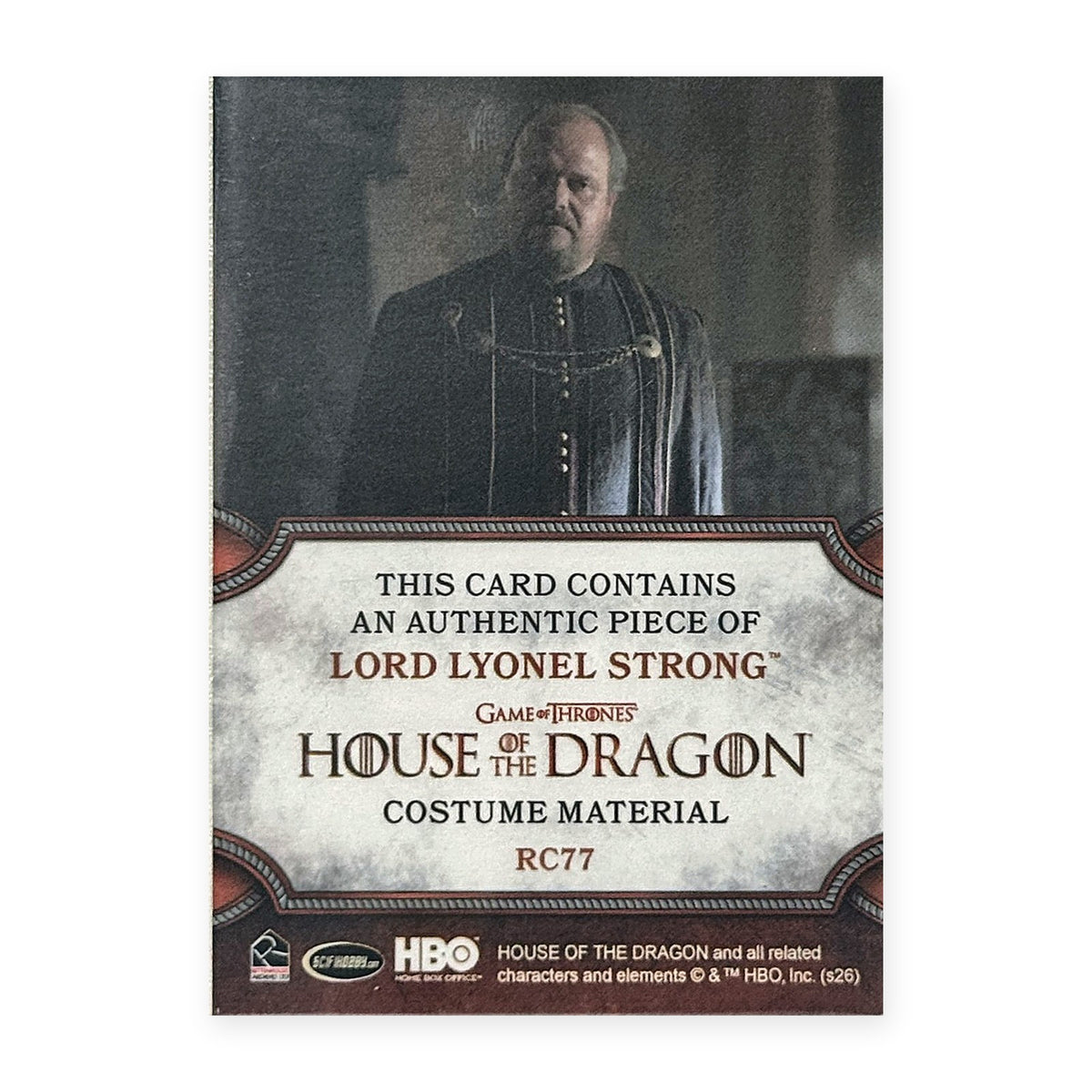 Lord Lyonel Strong RC77 HotD Series 2 Rückseite