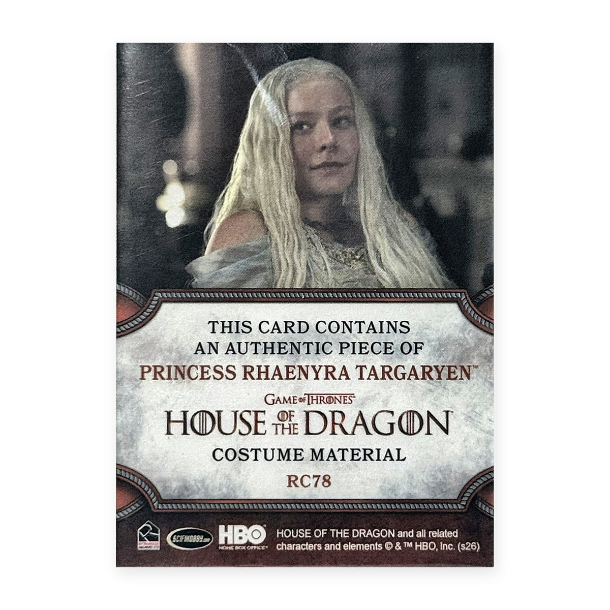 Princess Rhaenyra Targaryen RC78 HotD Series 2 Rückseite