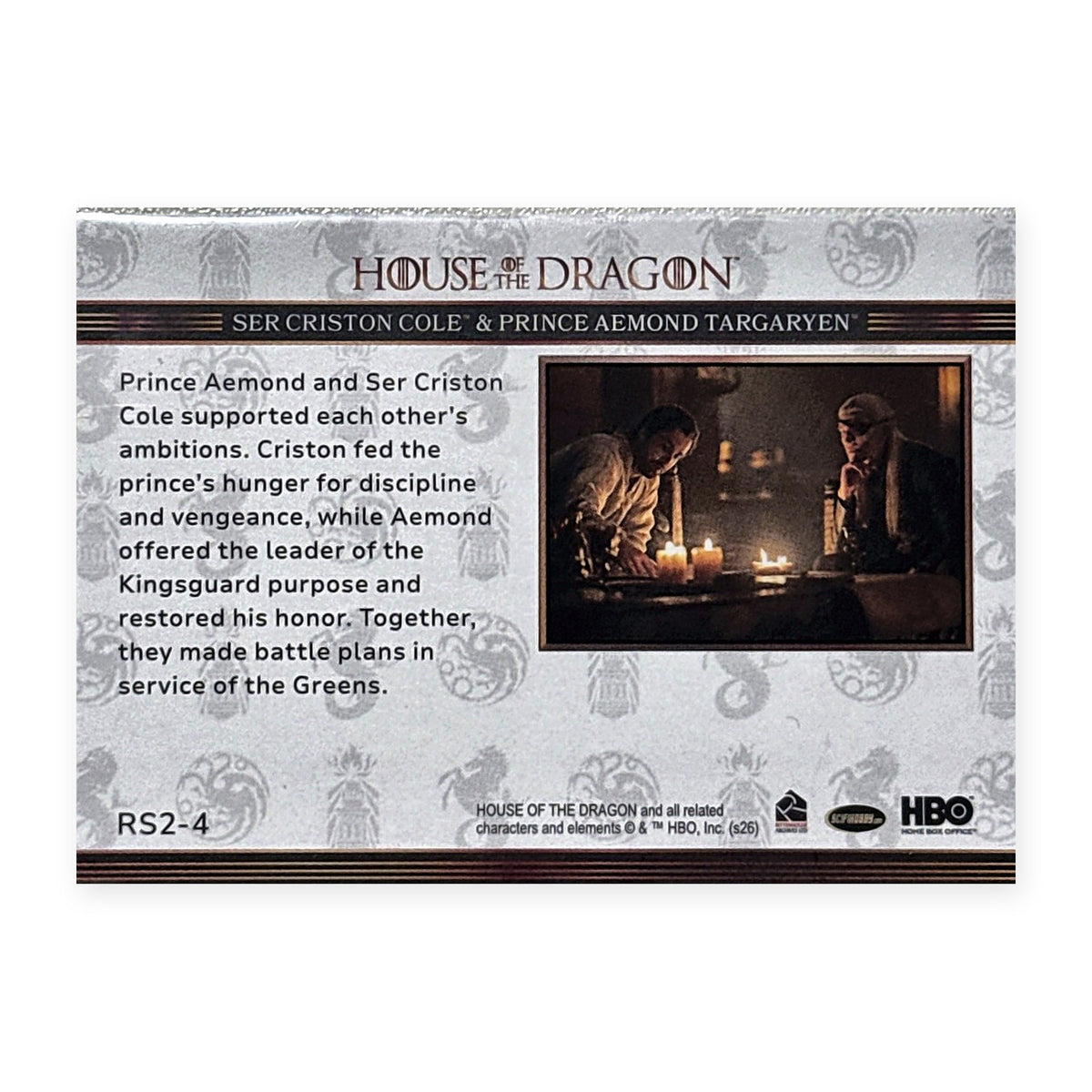 Criston Cole & Aemond RS2-4 HotD Series 2 Rückseite